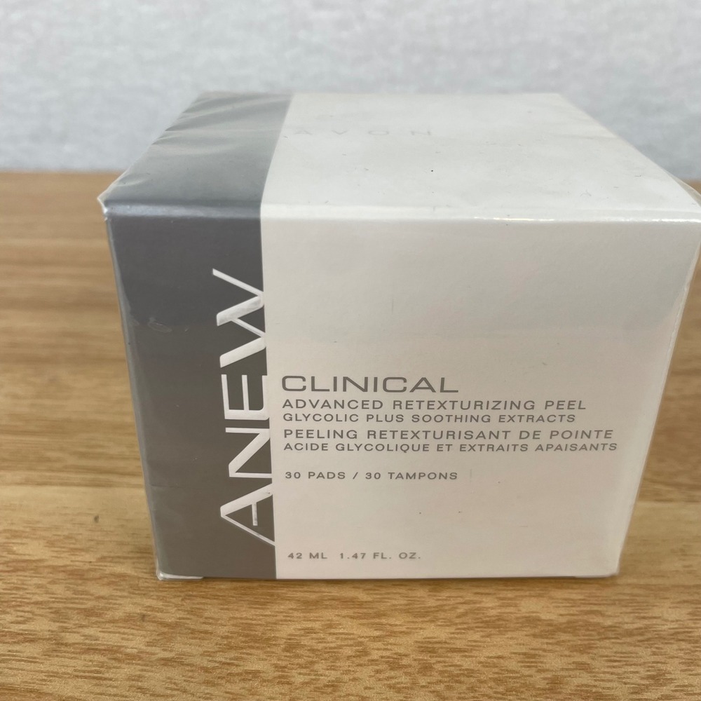 Avon Anew Clinical Advanced Retexturizing Peel 30 Glycolic Acid Pads New Sealed